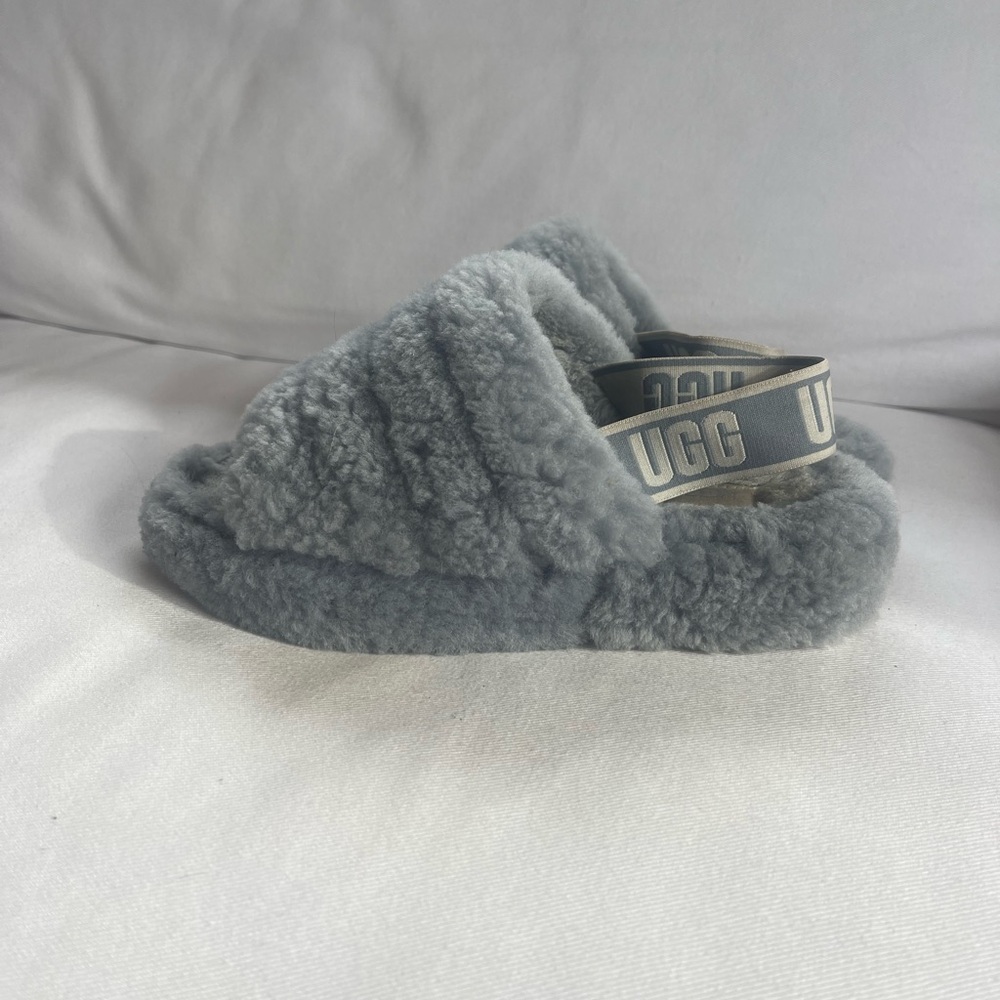 UGG Fluffy Gray Slippers